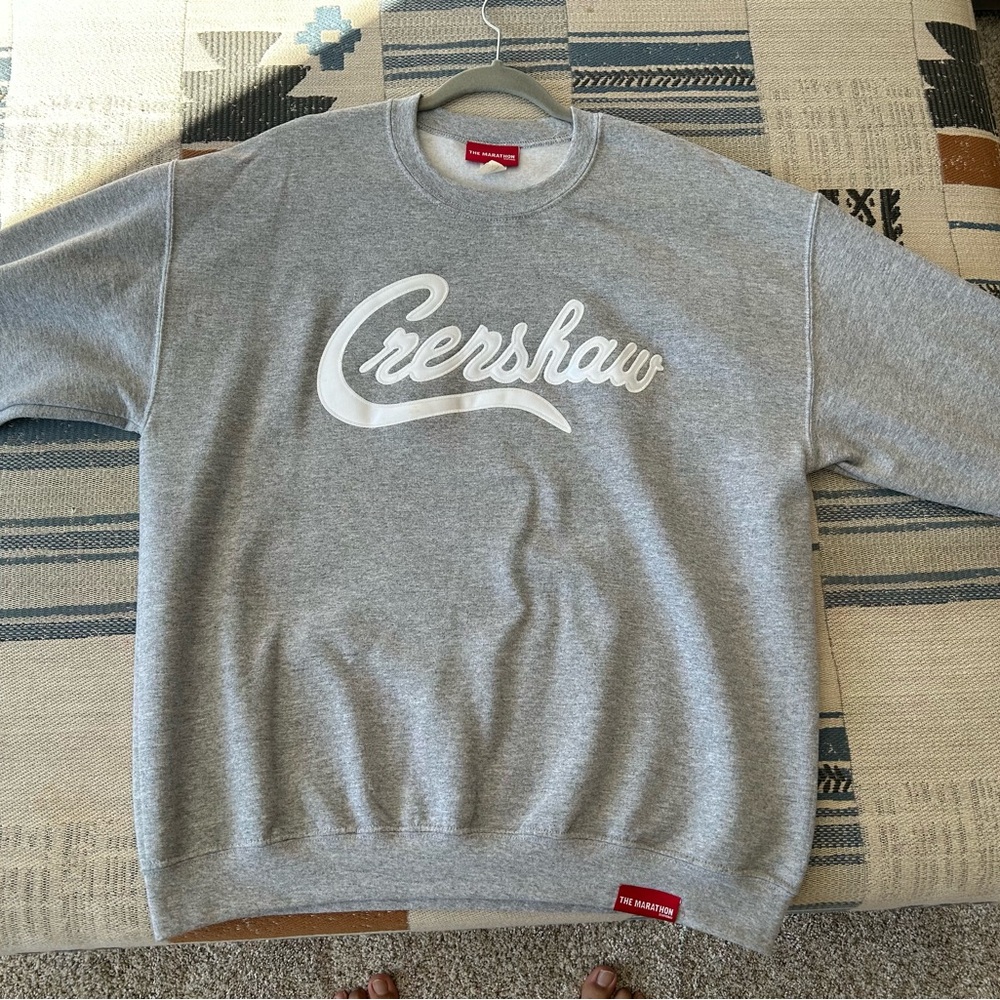 The Marathon Clothing Crenshaw Crewneck Sweater Heather Gray Large